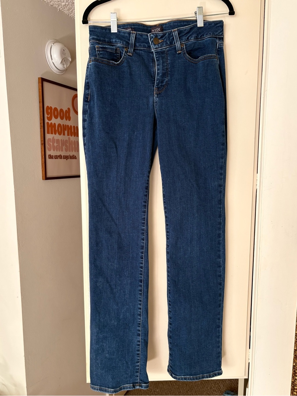 NYDJ Marilyn Straight Lift Tuck Dark Wash Jeans Size 8